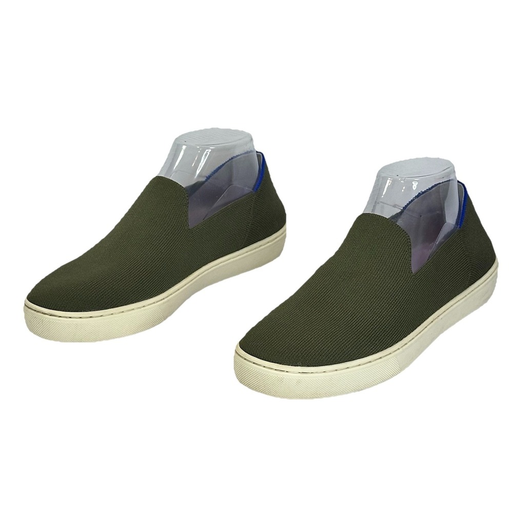 Rothy's Olive Green Slip On Sneakers Size 8.5 Knit Comfort Shoes